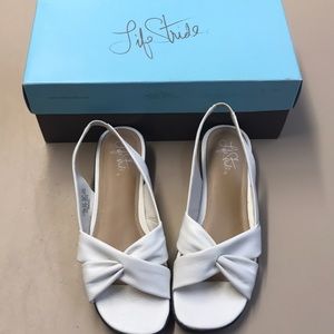 Life Stride White Sandals